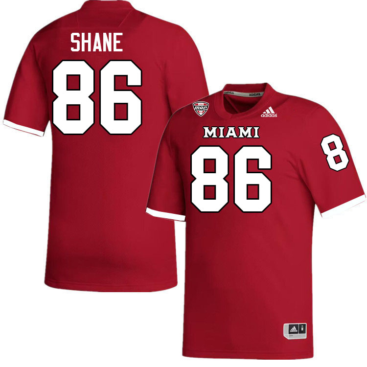 Miami University Redhawks #86 Brian Shane College Football Jerseys Stitched-Red